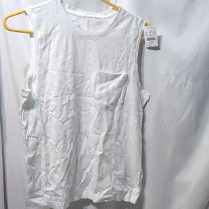 Women's J Crew White Girlfriend Pocket Tank Top Size Small NWT